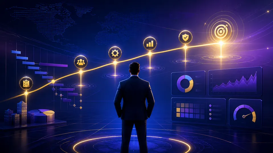 Project management milestones and delivery dashboard for PMP certification training