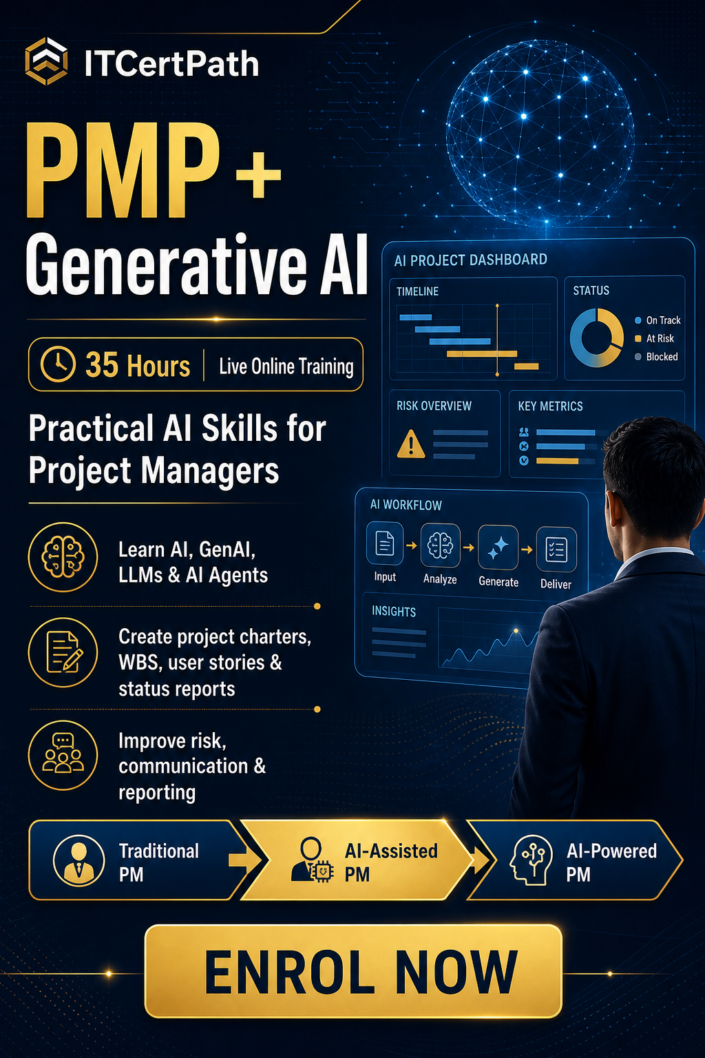 PMP and Generative AI 35-hour live online training program